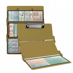 WhiteCoat Clipboard® Trifold - Tactical Brown Physical Therapy Edition